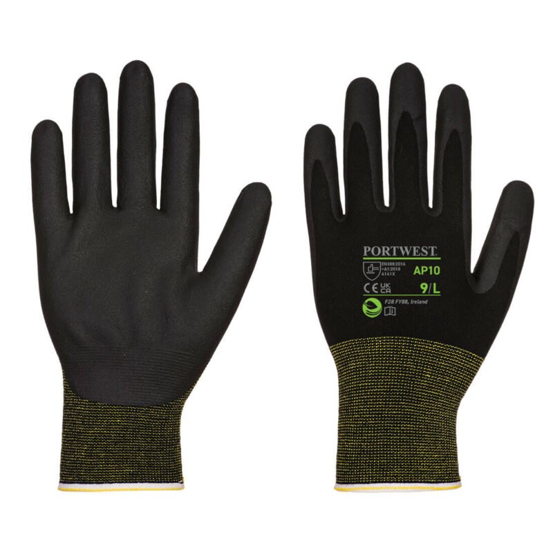 AP10 - NPR15 Foam Nitrile Bamboo Glove (Pk12) Black