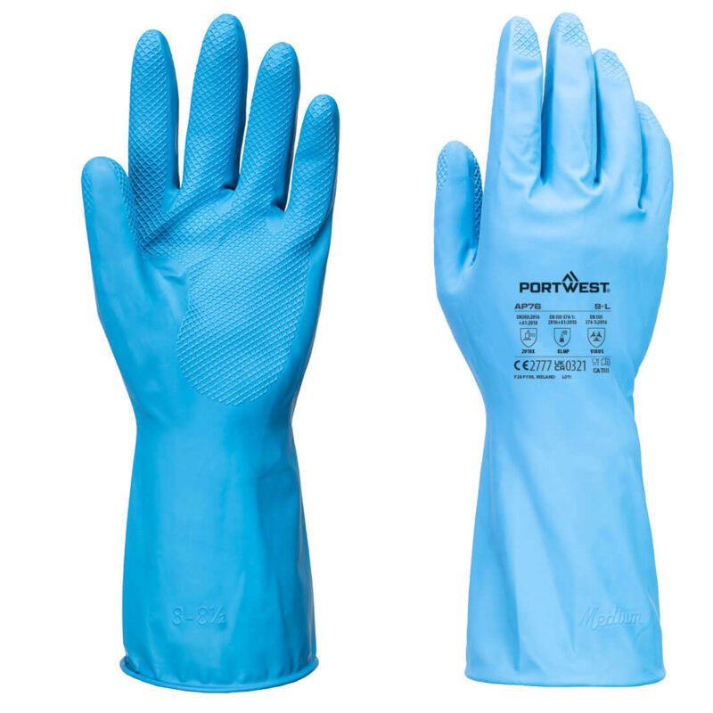 AP76 - FD Chemical B Latex Light Gauntlet (Pk12) Blue