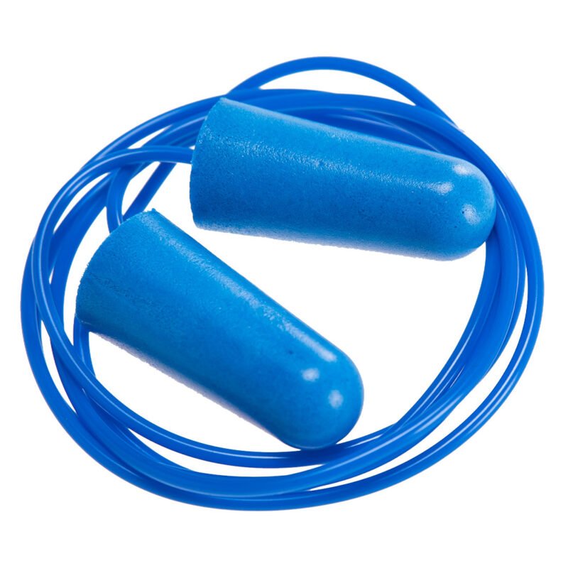 EP30 - Detectable Corded PU Ear Plugs (200 pairs) Blue