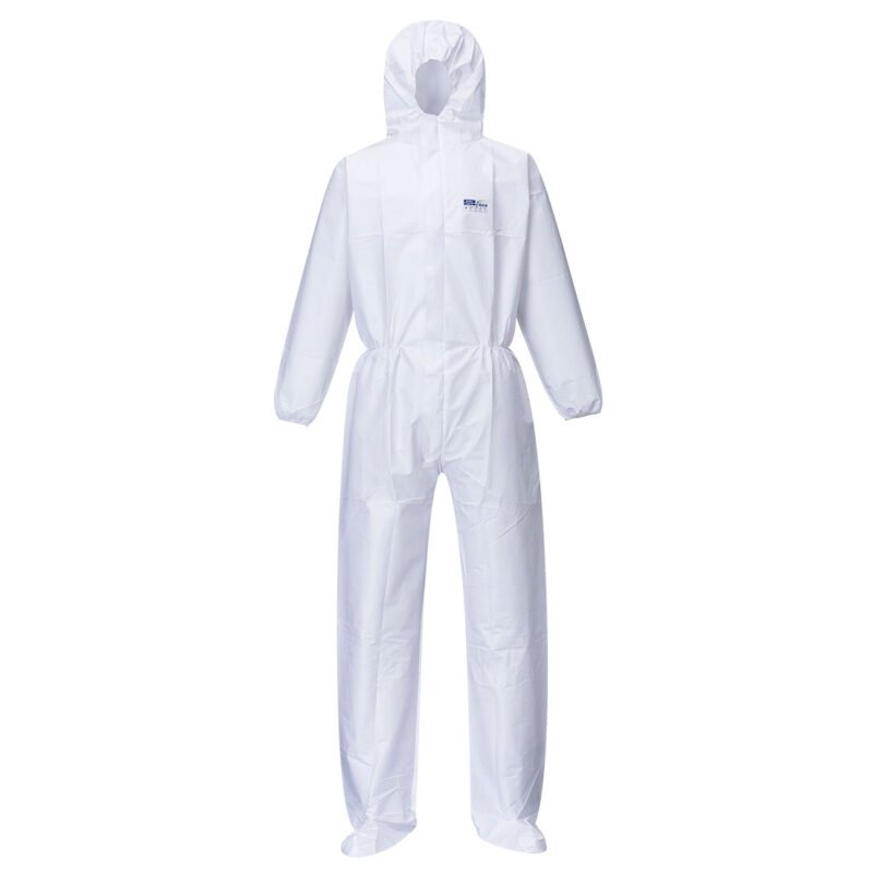 ST41 - BizTex Microporous Coverall with Boot Covers Type 5/6 White