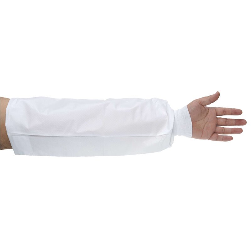 ST47 - BizTex Microporous Sleeve with Knitted Cuff Type PB[6] (150 Pairs) White