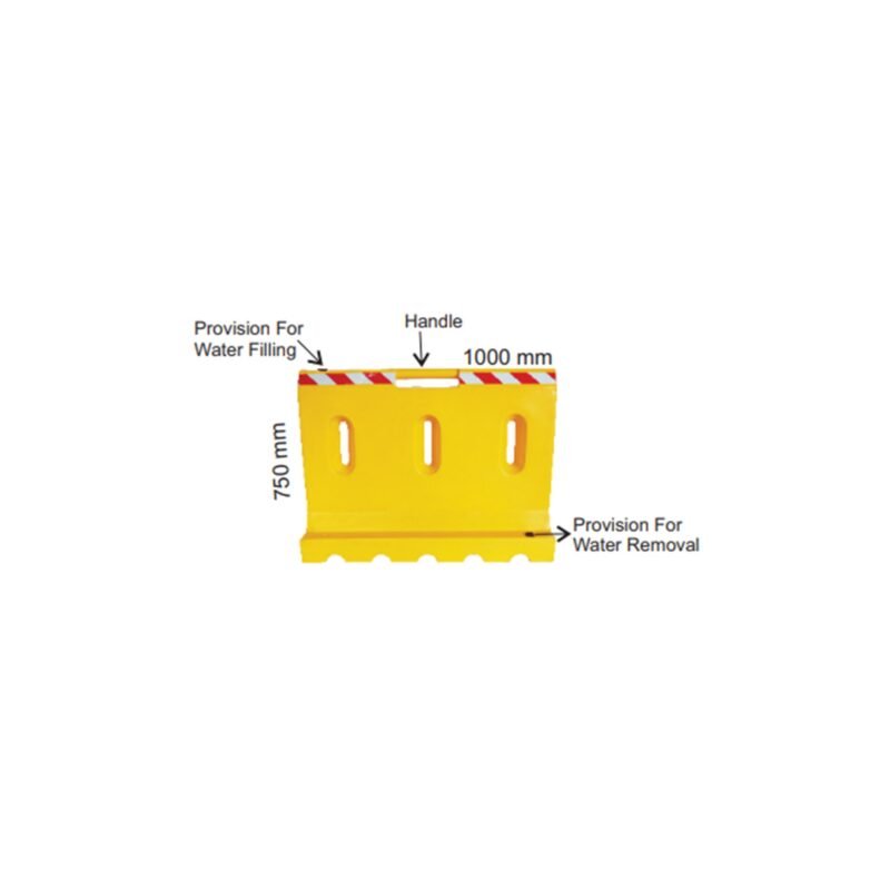 L Shape - Jersey Barrier : AXN-P-NJLSB-RED/YELLOW