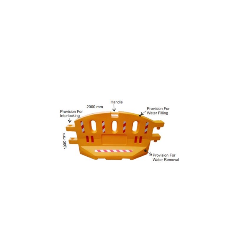 Water Fillable Barrier / Handle : AXN-PPB-2M-WFB-RED/YELLOW