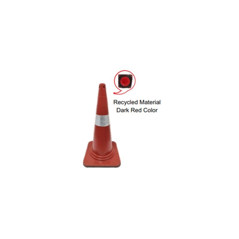 Plastic Base Inbuilt Rubber Traffic Cone AXN-PTC-IR-750-3.2-R