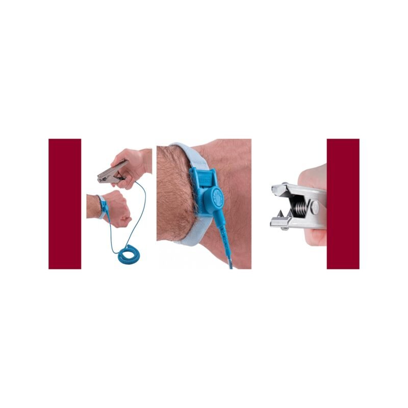 Personnel Grounding Strap Cen-Stat™ medium duty stainless steel grounding clamp and wrist strap assembly