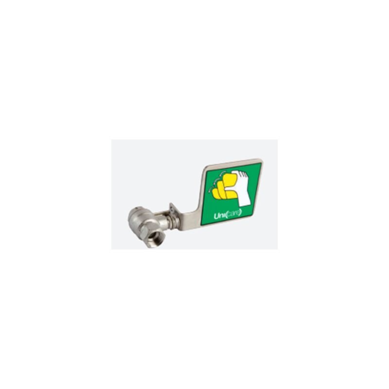 SHOWER SPARES 2300102 SS Eye Wash Valve With SS Push Handle