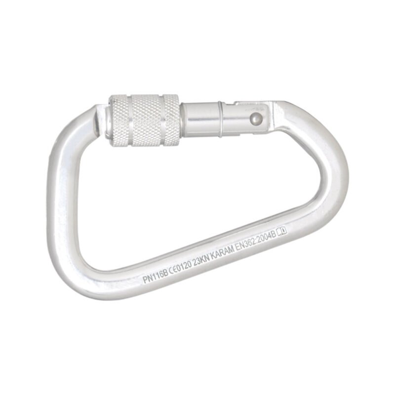 PN116BE Aluminium Screw Locking Bulb type Karabiner