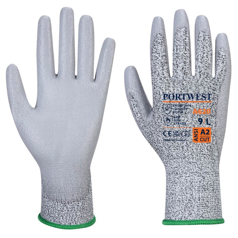A620 - Cut B13 PU Glove Grey