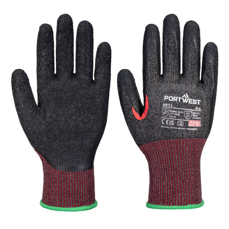 A671 - CS Cut F13 Latex Glove Black