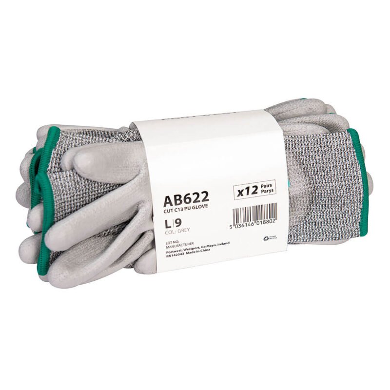 AB622 - Cut C13 PU Essential Multipack (Pk12) Grey