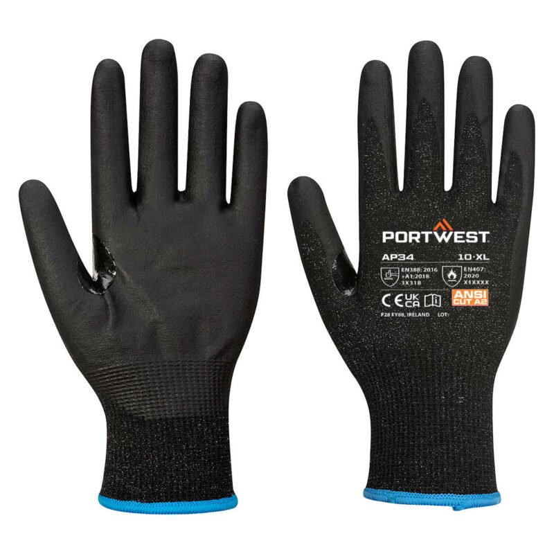AP34 - LR15 Nitrile Foam Touchscreen Glove (Pk12) Black